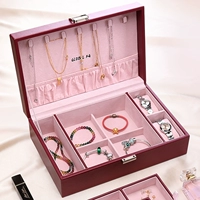 Коробочка для хранения, золотое ювелирное украшение, коробка для хранения, кольцо, высококлассное изысканное вместительное и большое ожерелье и серьги