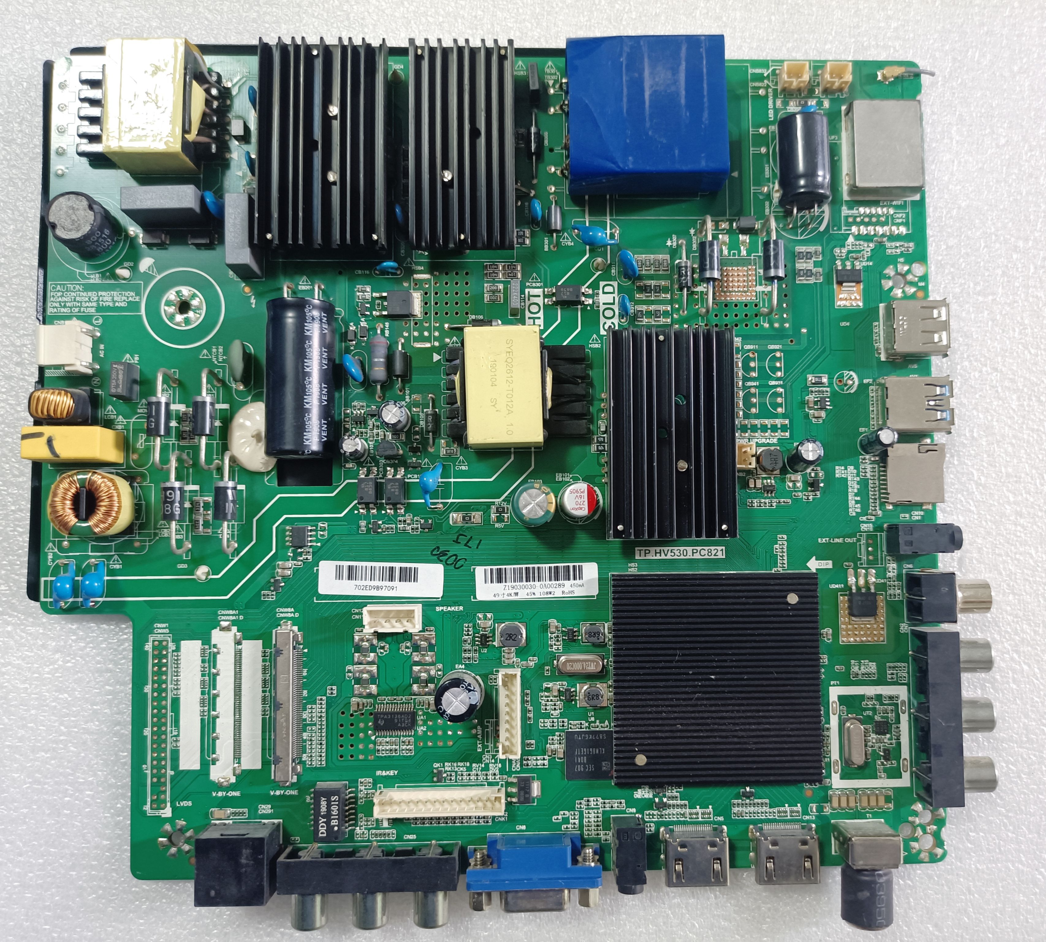 三合一电视机主板TP.HV530.PC821