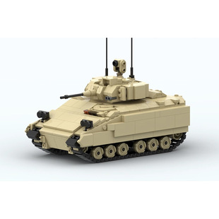 MOC-154626布拉德利M2装甲战车坦克小颗粒拼装积木模型玩具跨境