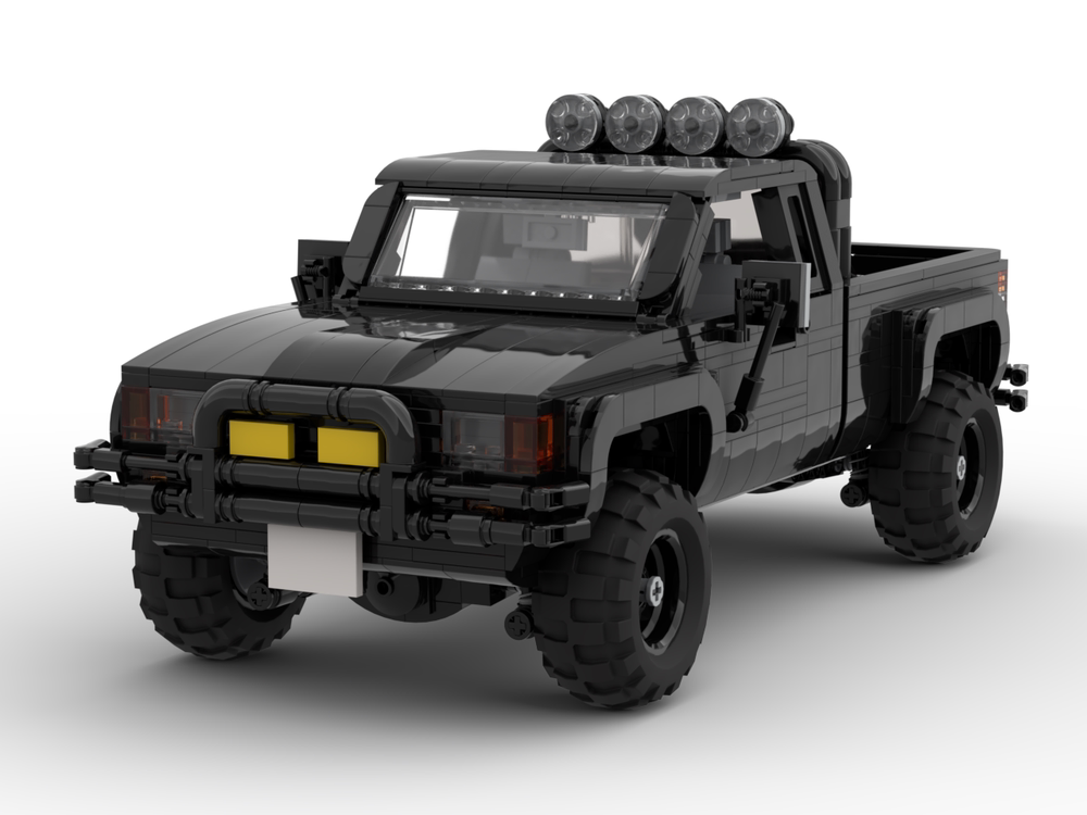 moc积木汽车模型适用乐高零件 回到未来 皮卡 拼装男孩玩具摆件