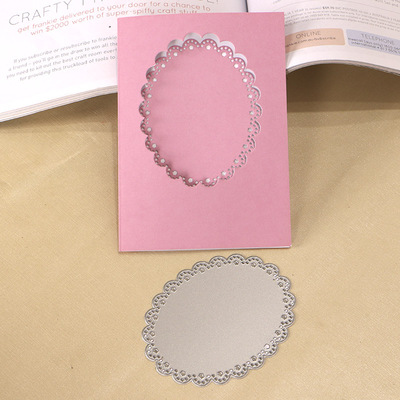 切割模板DIY刀模cutting die滚花机纸艺机椭圆圆形边框DIY手工