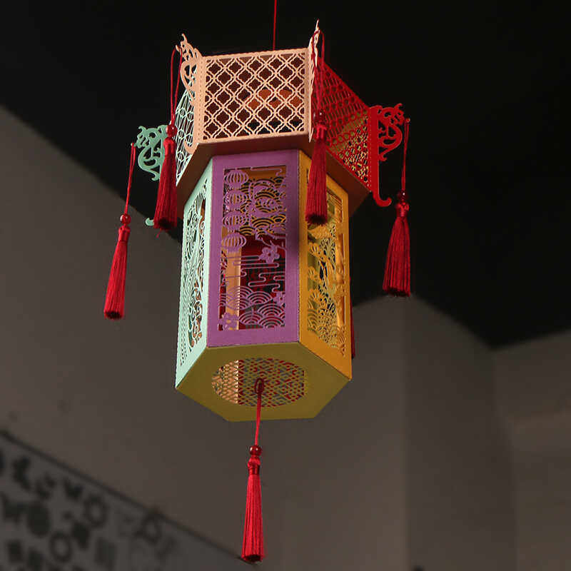 DIY切割模板DUOFEN纸艺国风灯笼图片