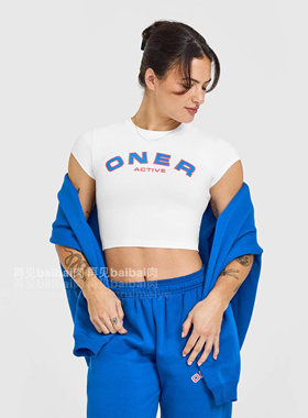 肉肉独家 oner印花瑜伽外穿运动跑步训练短款半袖