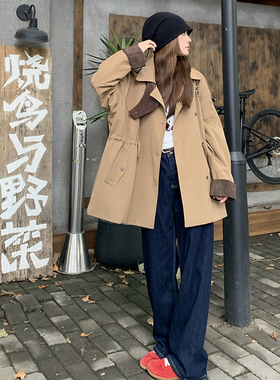 现货 爆款  春季新款拼色风衣2C098-8606P155K218