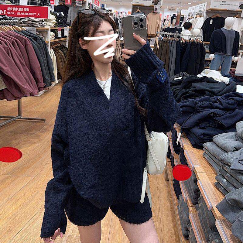 毛衣针织连衣裙子女2025新款春季穿搭一整套装高级感过新年战袍