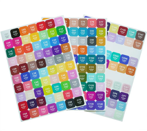 优肯2.6mm专用197色拼豆色号标签贴手工diy贴纸不干胶覆膜色卡贴