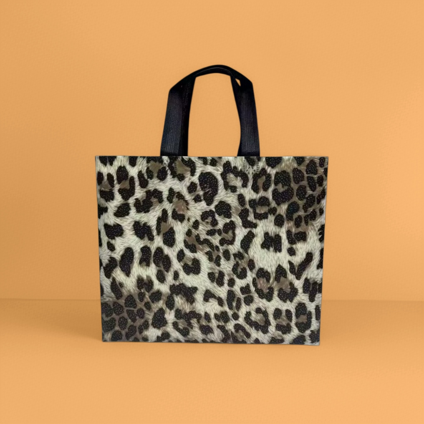 无纺布覆膜加厚手提袋豹纹印花购物袋礼品袋服装店男装女装手提袋