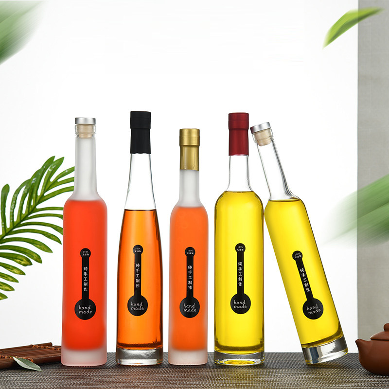 晶白料玻璃透明冰酒瓶新品