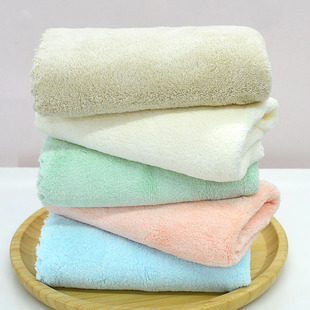 珊瑚绒儿童毛巾洗脸巾加厚长方形花边家用厨房抹布柔软吸水