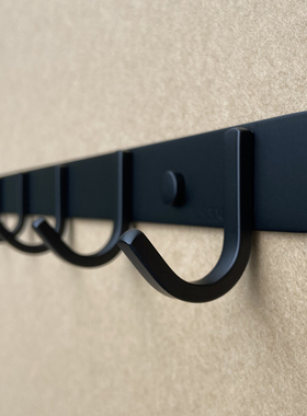 黑色304不锈钢挂钩打孔免钉壁挂卧室门后衣帽钩挂毛巾钩子挂衣钩