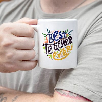 Best teacher Ever送给老师的杯子喝水杯生日礼物马克杯教师礼物