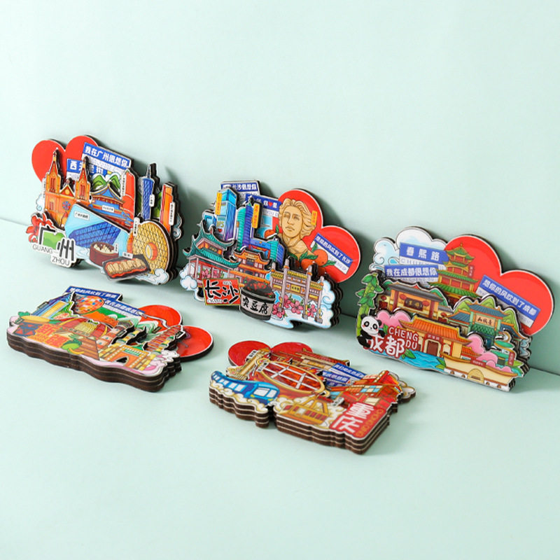 木质3D立体创意装饰冰箱贴