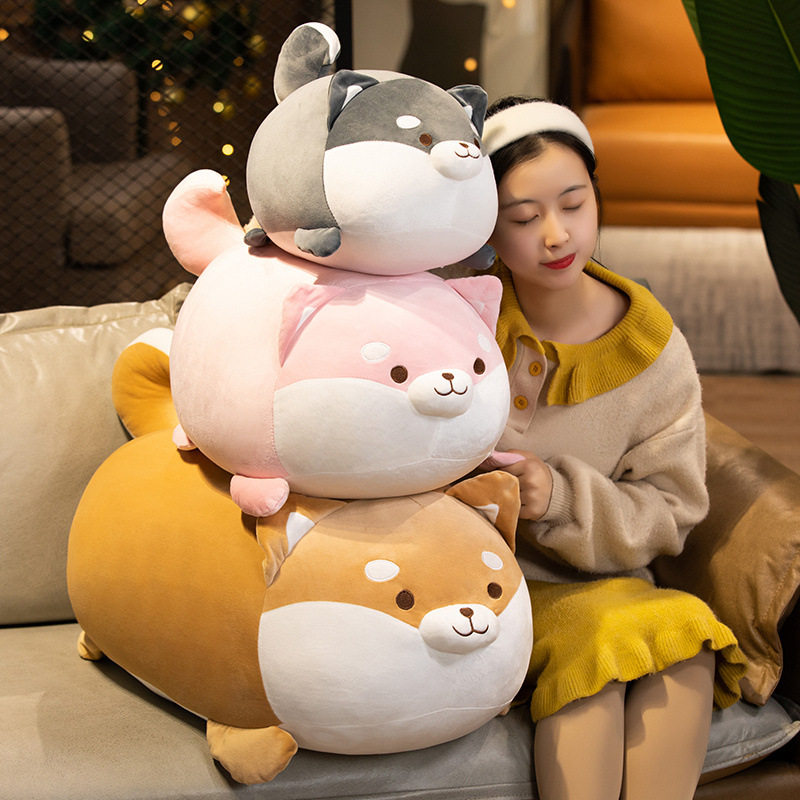 柴犬公仔胖狗狗抱枕毛绒