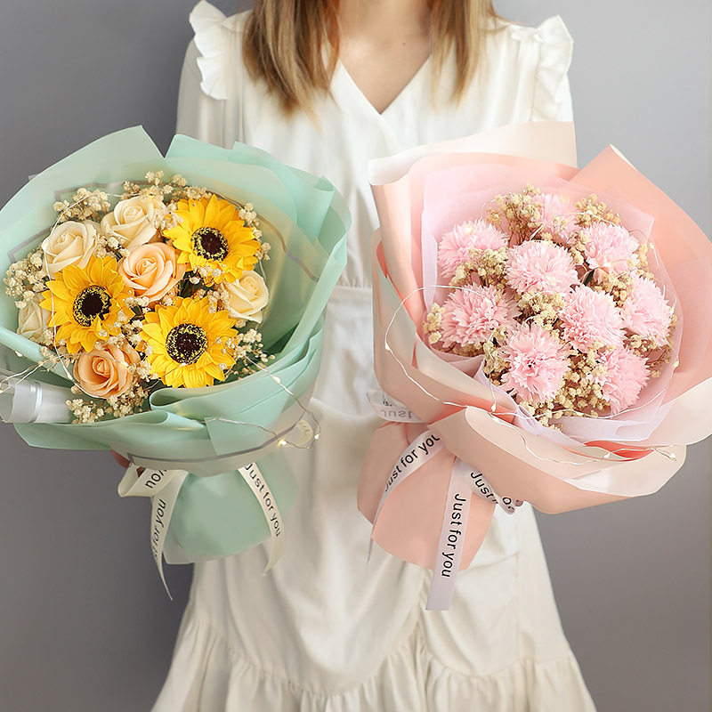 干花永生满天星玫瑰花香