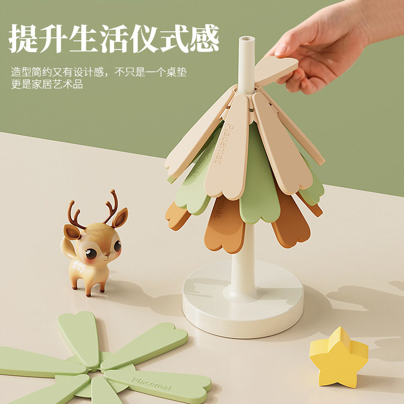 圣诞树硅胶隔热垫餐垫家