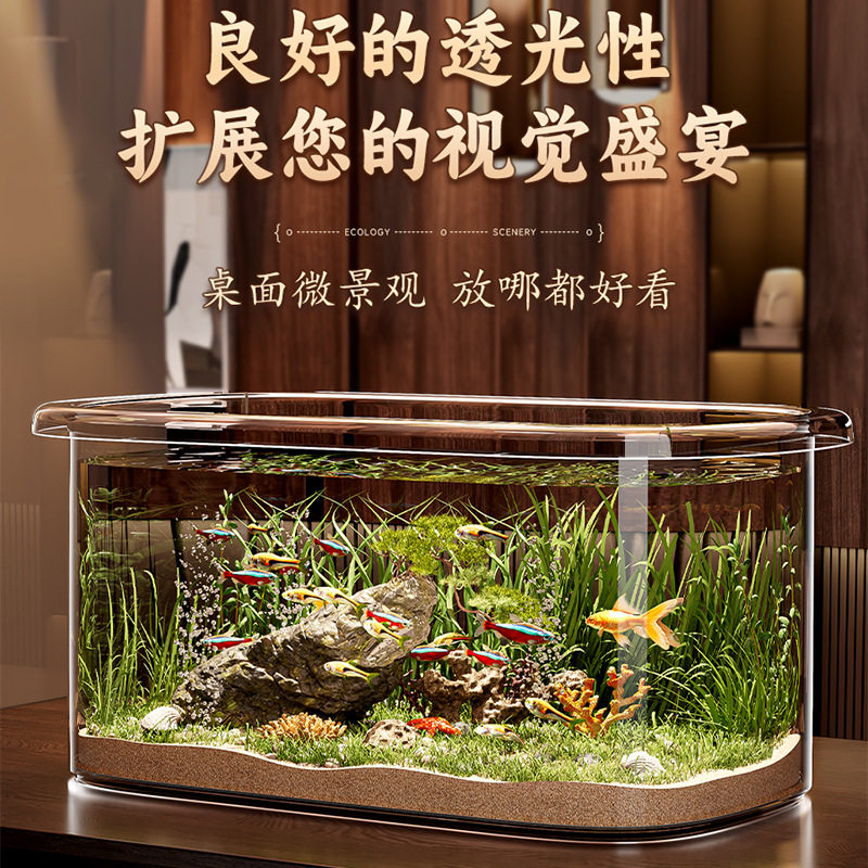 高级感鱼缸防摔客厅卧室