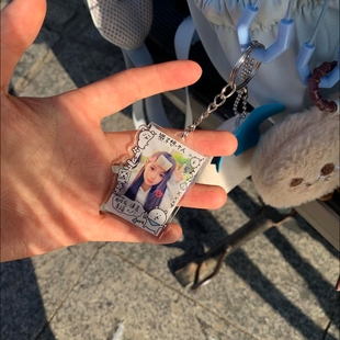 定制新款自嘲熊钥匙扣亚克力新款闺蜜来图照片情侣书包挂件挂饰