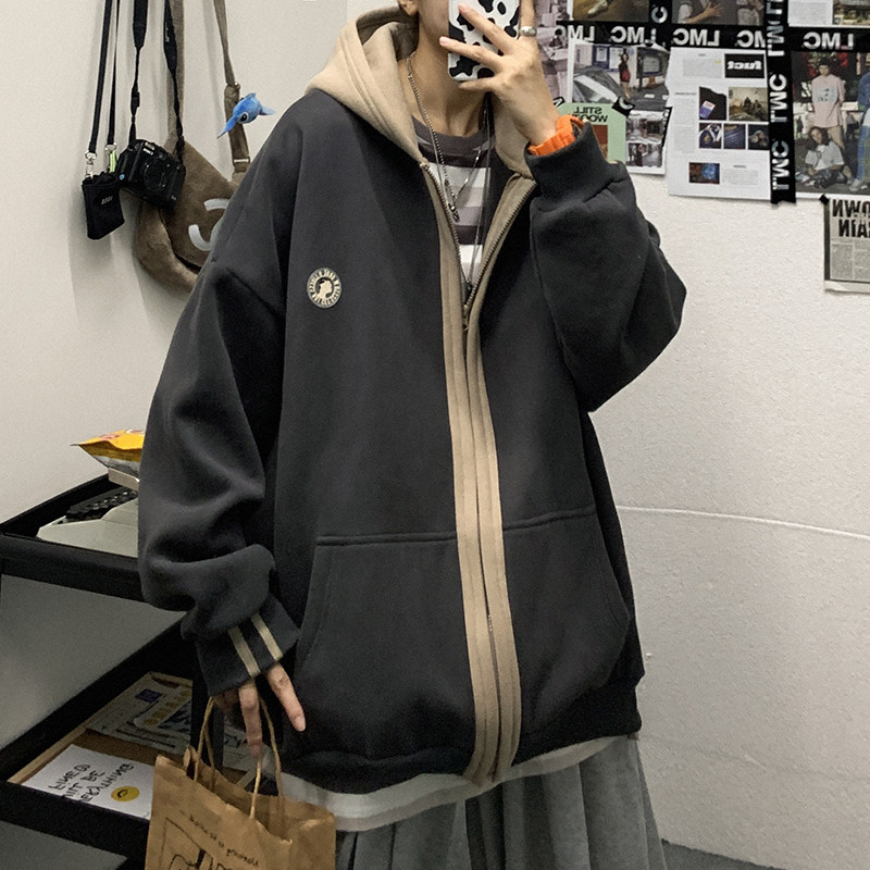 817-A3532秋季卫衣韩版休闲宽松情侣连帽开衫外套P80X95,女装短外套,星座803