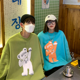 817-A2853小熊圆领卫衣潮牌秋季宽松上衣网红超火情侣外套P45X58，女装短外套，星座803