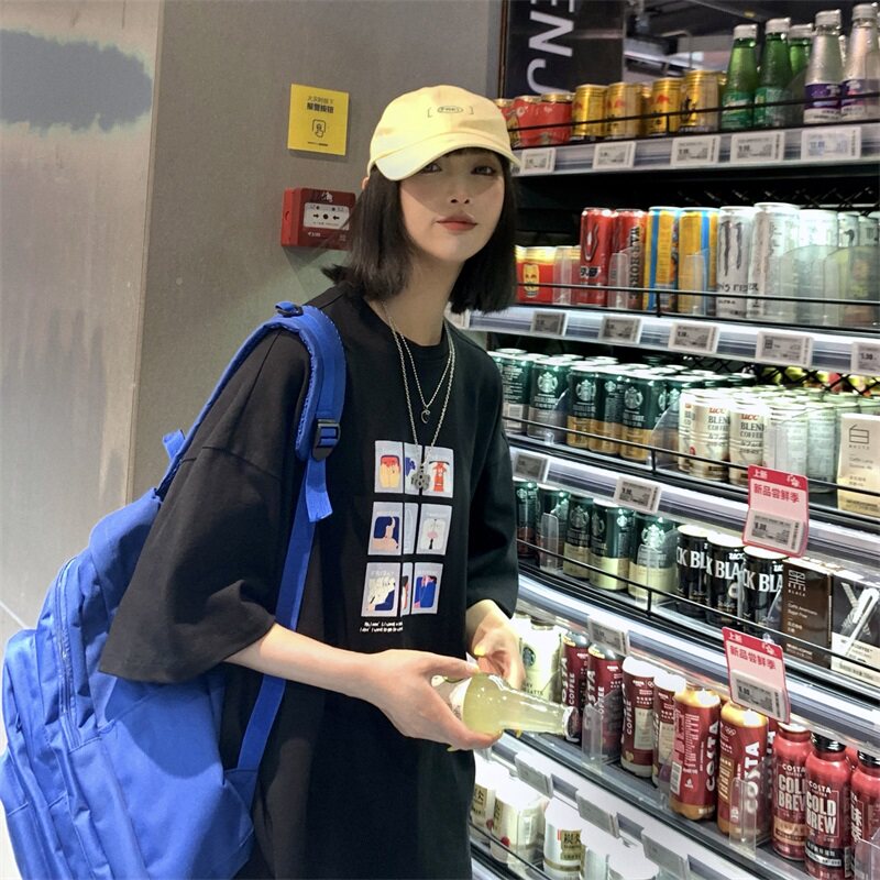 817-T2685夏季新款学生短袖T恤韩版潮流宽松百搭五分袖p28限38,男装T恤,星座803