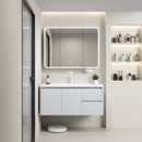 勒佐圆角盆浴室柜组合一体陶瓷盆卫生间洗漱台洗手洗脸盆柜蜂窝铝