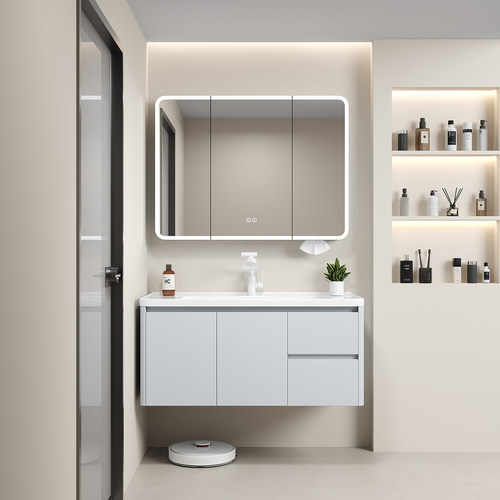 圆角陶瓷盆浴室柜蜂窝铝防水防潮