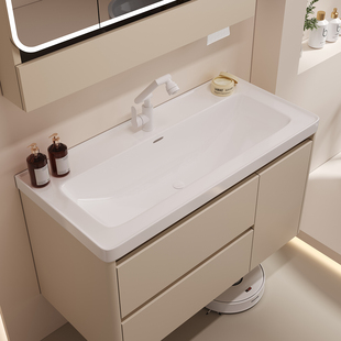 勒佐大抽屉浴室柜组合17cm陶瓷大深盆卫生间洗漱台洗脸盆柜蜂窝铝