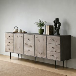 Novanta/北欧表情norhor进口宾纳中古复古乡村霍克尼餐边柜储物柜