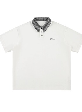 Pso Mason美式Polo短袖T恤男2025年夏季流行拼接半袖宽松休闲上衣