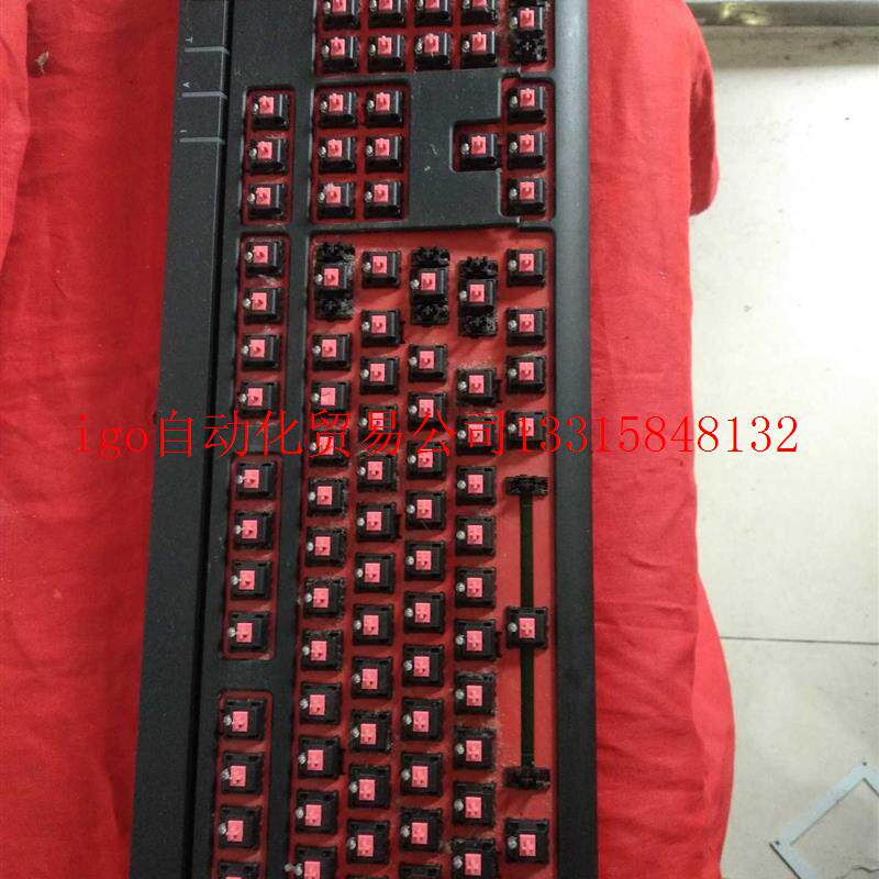 美商海盗船键盘rgp0019剪线,无键帽,成色如图,樱桃红轴