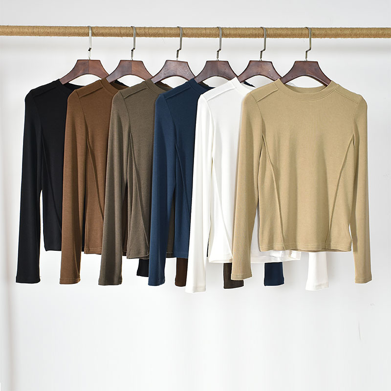 新款舞蹈服女修身显瘦圆领长袖上衣古典舞现代舞练功服形体服跳舞