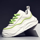 春季 潮鞋 新款 头层牛皮厚底运动鞋 摩蓓男鞋 百搭休闲鞋 老爹鞋 时尚