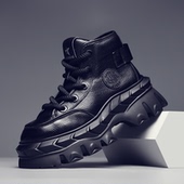 冬季 英伦风马丁靴厚底保暖百搭潮流高帮大黄靴男鞋 新款 男士