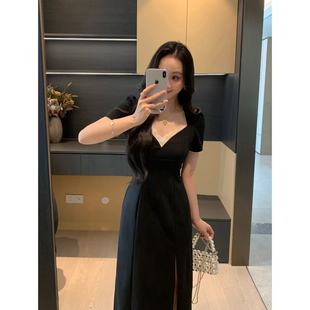 XINYI 蕾丝拼接乱麻连衣裙收腰显瘦裙X625Q11489 夏夜缪斯 夏季