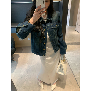 春季 复古全棉牛仔外套女显瘦百搭X625Z01776 松弛配方 XINYI