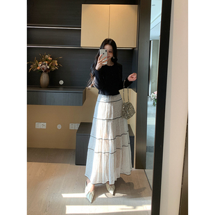 蕾丝肌理半身裙显瘦套装 XINYI 提花针织开衫 春季 女 赴春之约