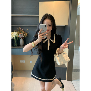 XINYI 重工肌理乱麻连衣裙收腰显瘦裙X625Q04557 千金女主 夏季