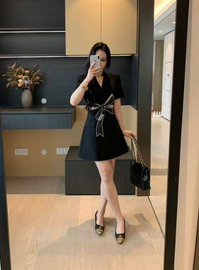 XINYI【蛮好的人生】夏季一片式西装连衣裙收腰显瘦裙X625Q08806