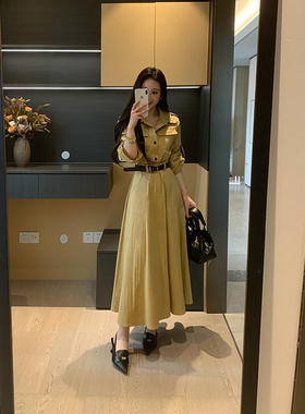 XINYI【都市日志】春夏赫本风收腰连衣裙显瘦气质伞摆X626Q03002