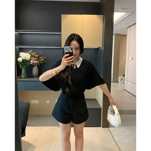 撞色蝙蝠袖 XINYI 氧气空调 夏季 女显瘦上衣X625Z08371 针织小衫