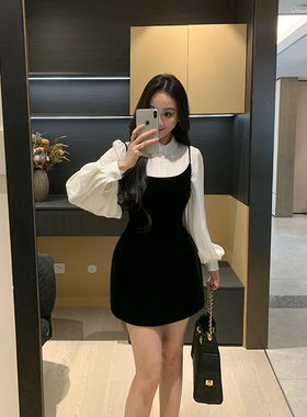 XINYI【法式浪漫】秋冬翻领缎面醋酸衬衫女长袖显瘦X625C18160