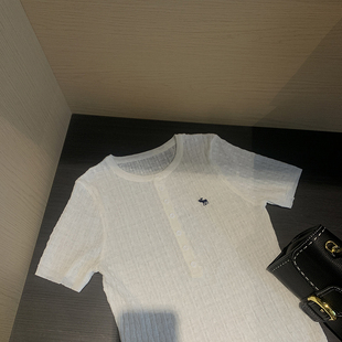 女显瘦百搭X625Z07533 XINYI 休闲特调 夏季 亚麻绞花针织小衫