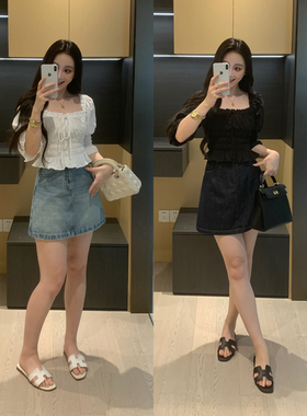 XINYI【夏日开场白】夏季100%棉泡泡皱显瘦打揽小衫女X626E07114