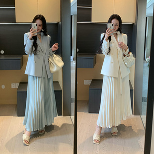 吊带连衣裙收腰显瘦气质套装 XINYI 女 外套 西装 暮雨细细 春季