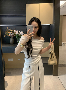 XINYI【简约老钱】夏季天丝上衣+休闲裤女X625Z08672/X625K08674