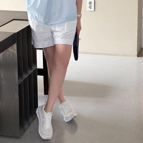 韩国代购纯棉镂空刺绣蕾丝短裤女