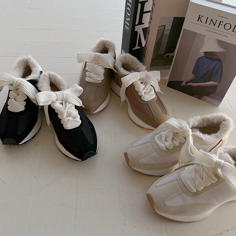 naning9增高保暖毛绒休闲运动鞋
