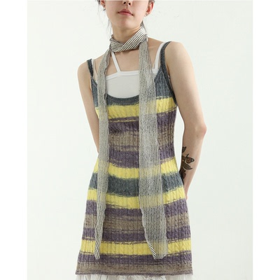 直邮 韩国官网代购 localmansion 条纹波浪围巾