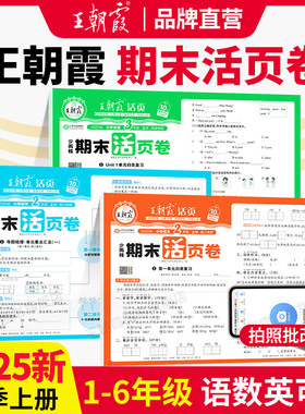 2025新秋上册王朝霞活页期末卷四年级期末试卷单元测试卷全套二三四五六人教版语文数学北师苏教小学王朝霞上册期末复习冲刺卷