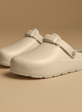 DENSUNCOO远港外穿勃肯凉拖鞋女夏防滑家居包头洞洞鞋一脚蹬半拖